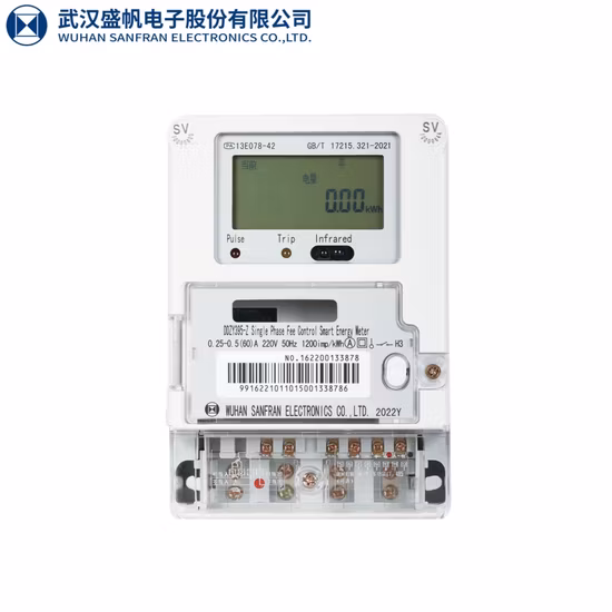 DDZY876 STS Vorauszahlung Nachzahlung Einphasige Zweidrahttastatur Elektronisches RF LoRa PLC GPRS 3G 4G Modul Kommunikation Split Smart Energy Meter